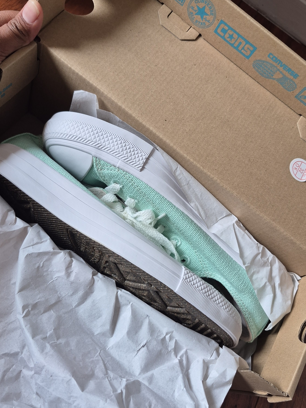 BNIB Converse Chuck Taylor All Star Low Top — Mint Green Canvas 6.5